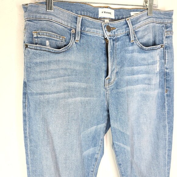 Frame L'Homme Dylan Skinny Jeans Men's Size 34 in Light Wash Dylan - Picture 5 of 10